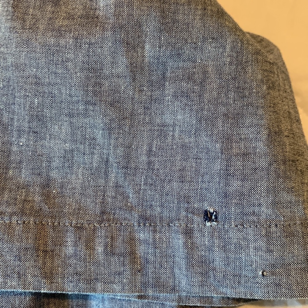 TROVATA Birds of Paradise Chambray Shirt Dress Minimalist Cottagecore Size S - Picture 7 of 8